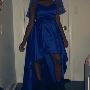 Spaghetti-Strap Long High-Low Dress